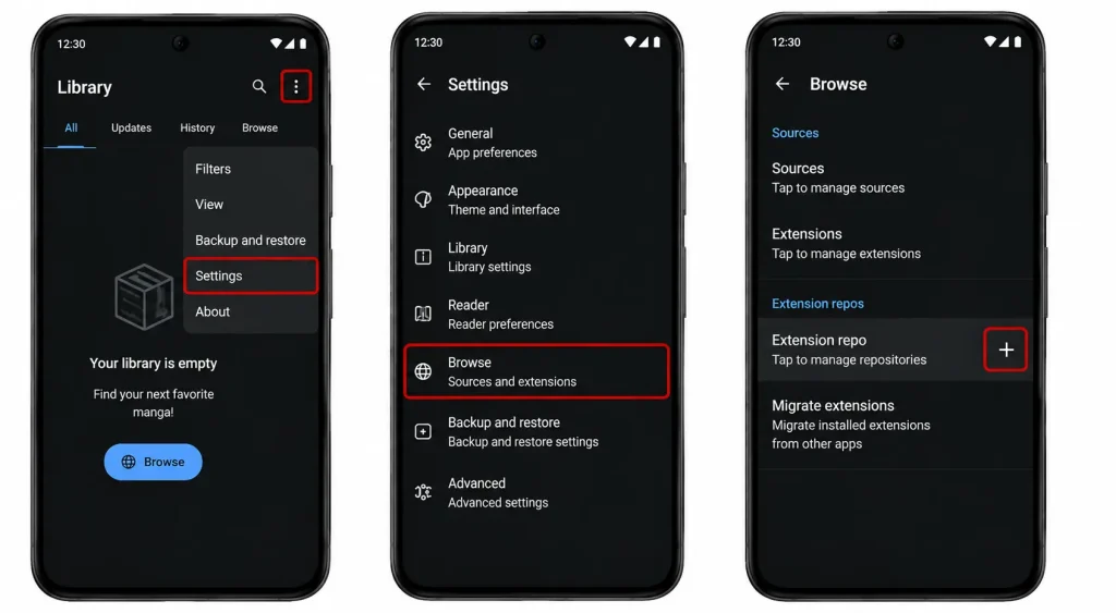 Extension Repo Setting